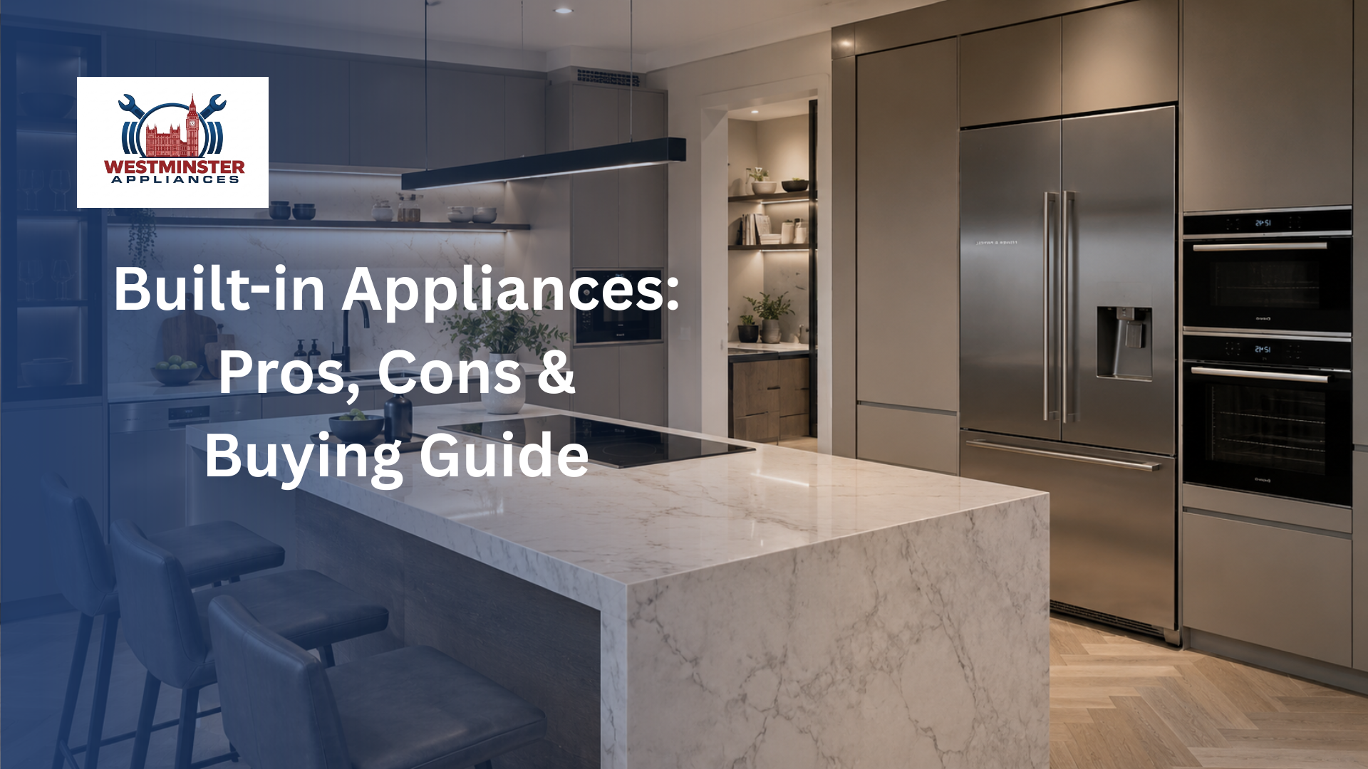 Modern kitchen with built-in appliances