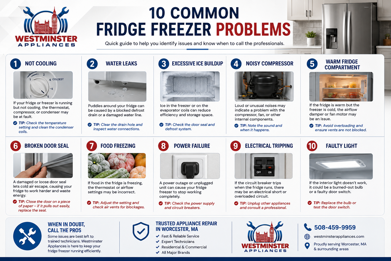 The 10 Most Common Fridge Freezer Problems 